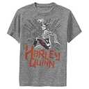 DC Comics Batman Harley Quinn Tone Boys Short Sleeve Tee Shirt (Small, Charcoal Heather) Size Youth S