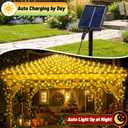 Solar Christmas String Lights Outdoor, 6FT x 4FT 128LED Christmas Net Light
