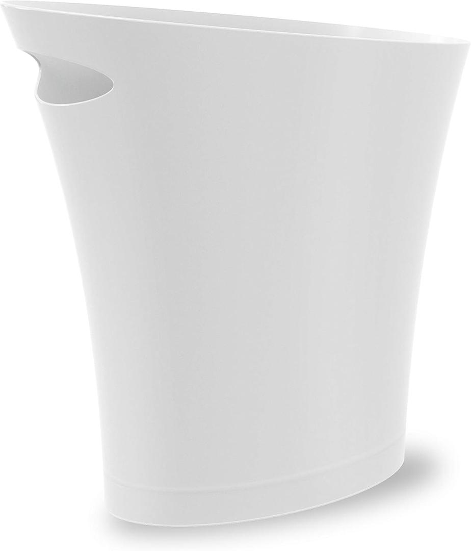 Umbra Skinny Trash Can (Metallic-white)