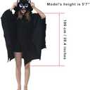 Cozy Bat Costume - Halloween Party Cosplay Hooded Blanket Cape with Bat Wings for Women and Men