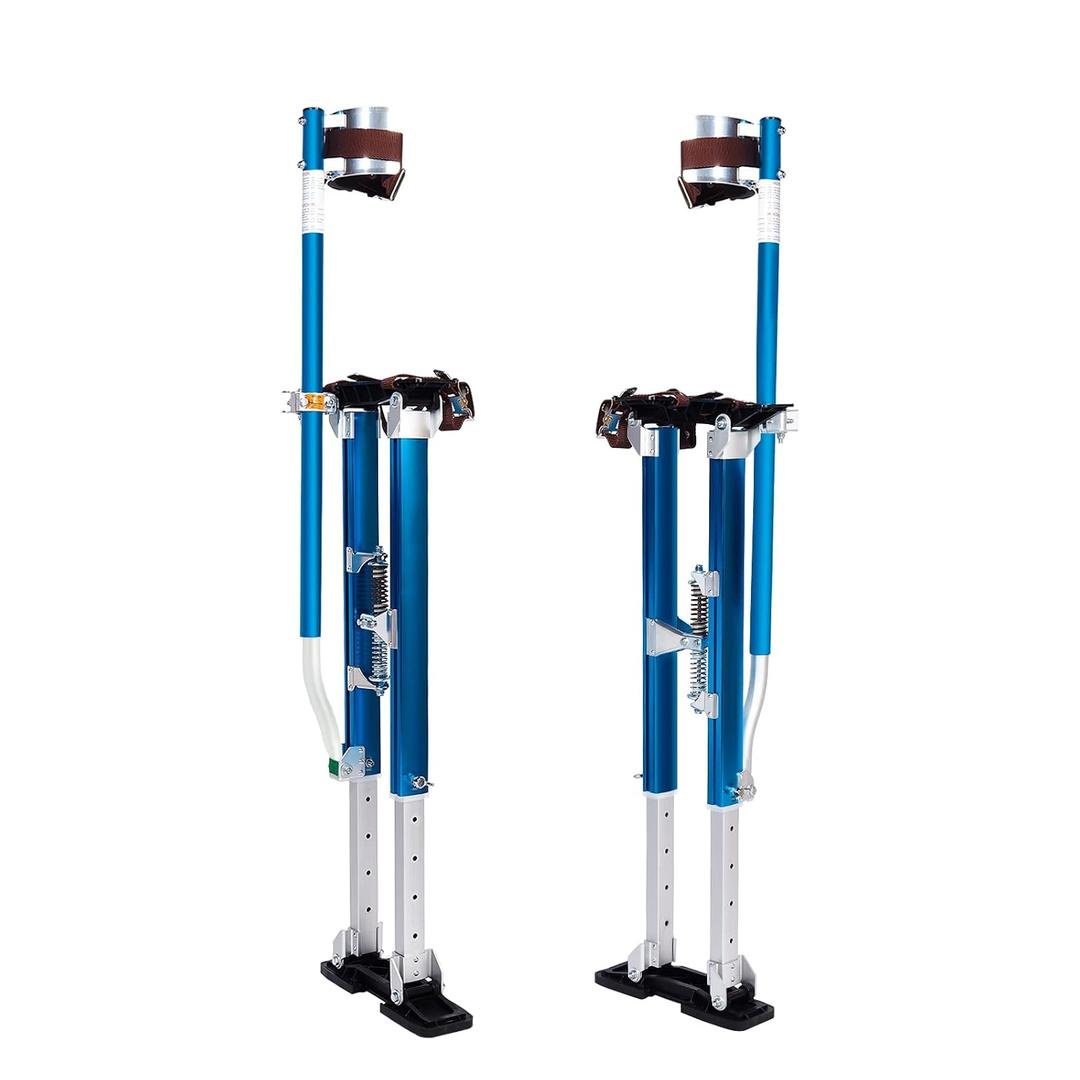 Painting Drywall Stilts,Adjustable Aluminum Tool Stilt for Plastering,24" - 40" Sheetrock Stilts,Professional Drywall Stilts, Blue