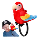 HyDren 3 Pcs Stuffed Pirate Parrot on Shoulder 7 Inch Plush Pirate Parrot Stuffed Animals Toys Costume Accessories Shoulder Props for Adults Kids Birthday Summer Tropical Party Favors