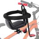 Kid's Bike Seat with Cushion, Front Mounted Child Bike Seat for Adult Bike