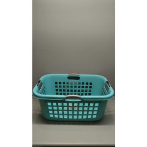 Sterilite Ultra 2 Bushel Plastic Stackable Clothes Laundry Basket Bin, Aqua