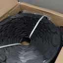 No-Dig 100 FT Landscape Edging Border with 150 Anchoring Spikes, 4 in. Tall Straight Top Plastic Garden Barrier for Lawn, Flower Bed, Tree, Black (Black, 100FT)