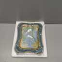 Vintage 5x7 Picture Frames - Fancy Antique Lake Green Gold 5x7 Ornate Picture Frames, Decorative Antique Frame 5 X 7, Vintage Photo Frame 5 By 7 With Glass Front For Tabletop And Wall Hanging