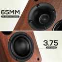Saiyin Bluetooth Bookshelf Speakers, 30W X 2 Powered TV Speakers with 3.75 Inch Woofer, Turntable Speakers with Optical/AUX/RCA Input for PC and TV