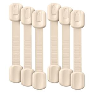 Bates- Child Safety Strap Locks, 6 Pack, Beige, Baby Cabinet Locks Pack Of 2
