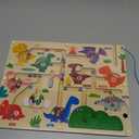 2 in 1 Magnetic Color and Number Maze Double-Sided ABC Alphabet Puzzles Board Magnet Dinosaur Counting Maze Preschool Learning Montessori Education 3 4 5 Years Toys (Multicolored, One Size)