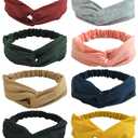 QandSweet Women and Little Girl's Stretchy Headbands Teens Cross Hairband for Fashion Shampoo Sports (Girl Head 40-50CM)