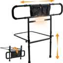Bed Rails for Elderly Adults Safety, Foldable & Adjustable Side Rails for Bed for Seniors, Elderly Bed Rails with Light & Storage Pouch, Adult Bed Assist Rail for Queen Twin King Bed
