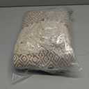 DII Rustic Farmhouse Double Diamond Woven Throw, 50x60, Stone