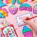 24 Pack Easter Gifts for Kids - Dinosaur Pop Fidget Toy with Gift Cards for Kid Boy Girl, Bulk Kid Easter Egg Fillers Party Favors School Classroom Prizes Exchange Goodie Bags Stuffers