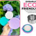 Stainless Steel Snack Boxes with Silicone Lids for Kids, Lunch Box Containers for Girls Toddler Daycare No-Spill Leakproof, Reusable Metal Cups, School Travel Food Storage, Pink Purple Unicorn