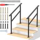 2PCS Hand Rails for Outdoor Steps 2-5 Steps Wrought Iron Handrails