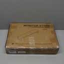 YAOHUOO Dual Monitor Stand Riser, 39Inch Large Monitor Stands for 2 Monitors, Computer Monitor Stand, Wooden Desktop Oraganizer Shelf for Office Desk Computer,Laptop,TV (White)