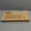 Wireless Keyboard and Mouse Combo, MARVO 2.4G Ergonomic Wireless Computer Keyboard with Phone Tablet Holder, Silent Mouse with 6 Button, Compatible with MacBook, Windows (Black)