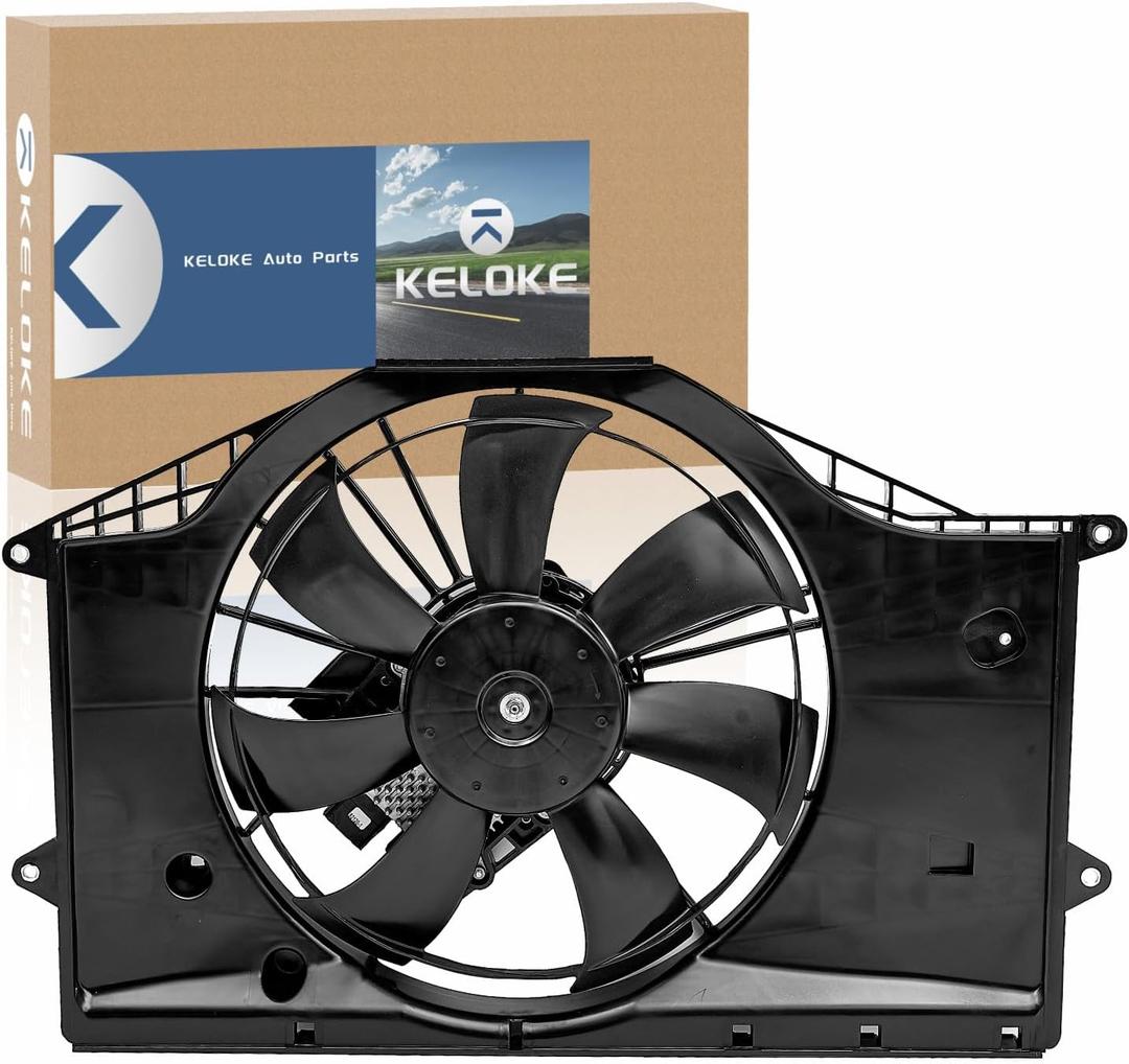 KELOKE Engine Radiator Cooling Fan Assembly with Brushless Motor for Honda