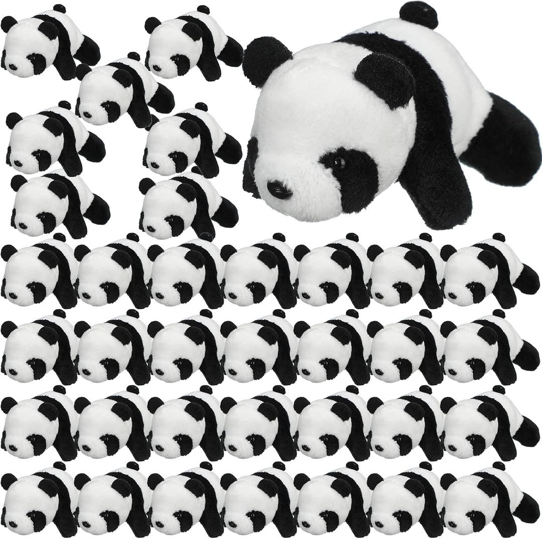 Sotiff 36 Pcs Panda Stuffed Animal Bear Panda Plush 4 Inch Mini Stuffed Animals Small Soft Gifts, Jungle Safari Easter Party Favors, Classroom Prizes, Stocking Stuffers Bulk