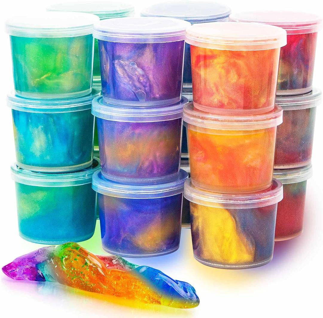 24 Pack Mini Slime, Galaxy Slime Party Favors, Stretchy Slime Kit for Classroom Prizes, Christmas Stocking Stuffers, Goodie Bag Stuffers,Easter Basket Stuffers for Kids Boys Girls 5-12