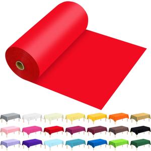 54 Inch X 300 Feet Plastic Table Cover Roll Premium Disposable Plastic Tablecloth for All Type/Shape Tables | Picnic, Party, Banquet, Birthdays, Weddings (Red, 54 Inch X 300 Feet)
