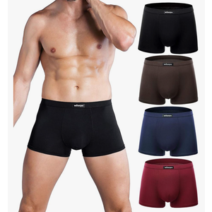 wirarpa Men's Breathable Modal Microfiber Trunks Underwear Covered Band Multipack Medium 4 count