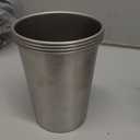 4 Pack 16 Ounce Stainless Steel Pint Cups Shatterproof Cup Tumblers Unbreakable Metal Drinking Glasses for Bar, Home, Restaurant