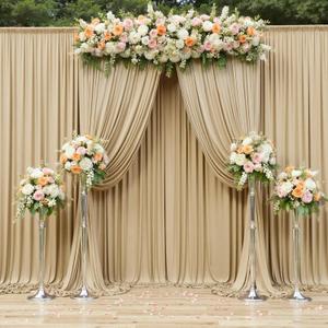 20ftx10ft Champagne Backdrop Curtains for Party Background, Wrinkle Free Photo Curtains Backdrop Drapes 4 Panels Back Drop Cloth for Wedding Birthday Photography Baby Shower Decor