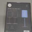 Core Home Specialty Glasswear Collection, Wine Glass Set , 2 Pieces, Blue