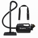 Simplicity Vacuums Handheld Canister Vacuum with Carry Strap for Hard Floors and Rugs, Car Detailing Vacuum Cleaner, S100 Black