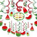 One in a Melon Party Decorations,Watermelon Hanging Swirl Party Decorations,Themed Birthday,Party Supplies,Ceiling Decorations for Girls,Boys,Kids, Classroom,Baby Shower(30Ct)