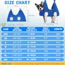 Supet Dog Grooming Hammock Harness for Dogs Cats, Relaxation Pet Nail Clipper Hammock, Restraint Dog & Large Animal Leashes Sling for Groomingk for Nail Trimming (Blue, L)