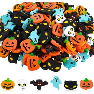 Tenare 150 Pcs Halloween Mini Erasers Bulk, Cute Small Pumpkin Ghost Bat Skull Cat Erasers for Kids Trick or Treat Halloween Party Favors Gifts Bag Filler Teacher Students School Classroom Rewards