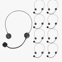 PROLOSO Play Headset with Microphone for Kids Toy Microphone Headband Rockstar Pop Singer Costume