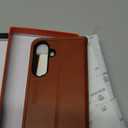 SHIELDON Case for Galaxy S25 6.2", Genuine Leather Flip Wallet Book Case Magnetic RFID Blocking Credit Card Holder Kickstand Shockproof Cover Compatible with Galaxy S25 5G 2025 - Retro Brown