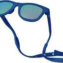 Polarized Baby Sunglasses With Strap - Unbreakable Flexible Infant Sunglasses For Toddlers Newborns 0-24 Months (Navy Blue)