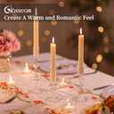 Glasseam Glass Candle Stick Holder: Clear Taper Candle Holders Set of 3 Modern Candlestick Holders for Taper Candles Decorative Candle Holders for Table Centerpiece Wedding Party Christmas Decorations