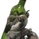 Pacific Giftware Rustic Silver Octopus Wine Holder 7.5 Inch Tall Tabletop Bar Counter Decorative Sculpture, 8.25 x 6.75 x 7.5 inches
