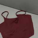 Women's Strappy Stretch Sports Bra Longline Yoga Tank Top Fitness Bra Workout Camisole Crop Tops for Teen Girl, M