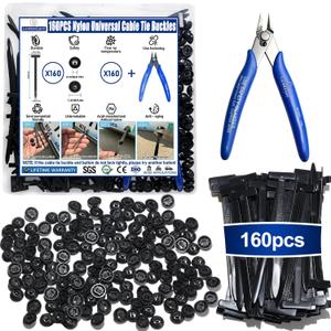 3 x 60Pcs Upgraded Nylon Universal Cable Tie, Buckle Automotive Zipper Clips, Plastic Rivet Grip Zip Ties, Push Pin Clip Auto Body Parts Trim, Snap-Fit Bumper Retainer Fender Liner Door Panel Fastener