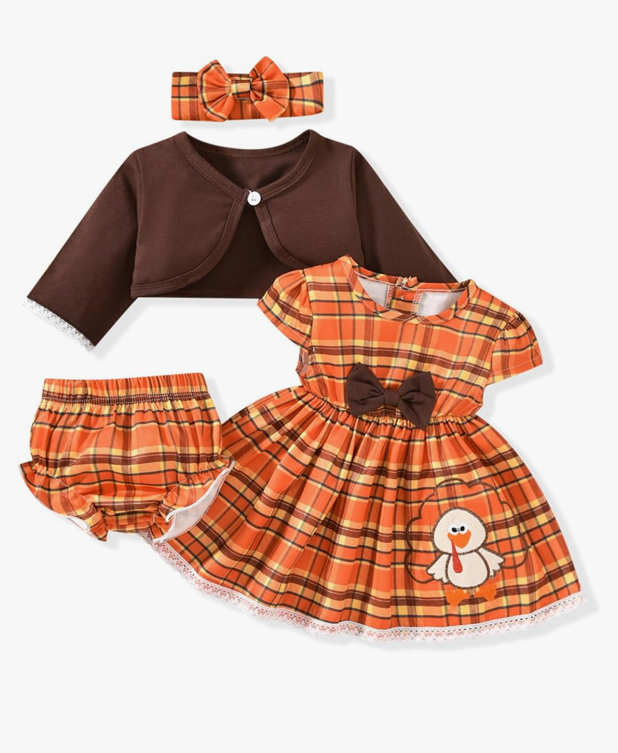 Baby Girl Easter Dress Infant 4pcs Bunny Cardigan Sets Size 90