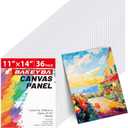 Canvas Boards for Painting 36 Pack, 11x14 Inch Blank Canvas Panels, 100% Cotton Art Supplies for Acrylics Oil Watercolor Tempera Paints