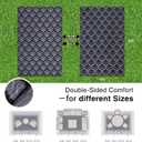 OLANLY Reversible Outdoor Rug 5x8 ft Clearance, Waterproof Outdoor Plastic Straw Rug with Interlacing Pattern, RV Mat for Patio, Camping, Balcony, Deck, Backyard, Black & Grey