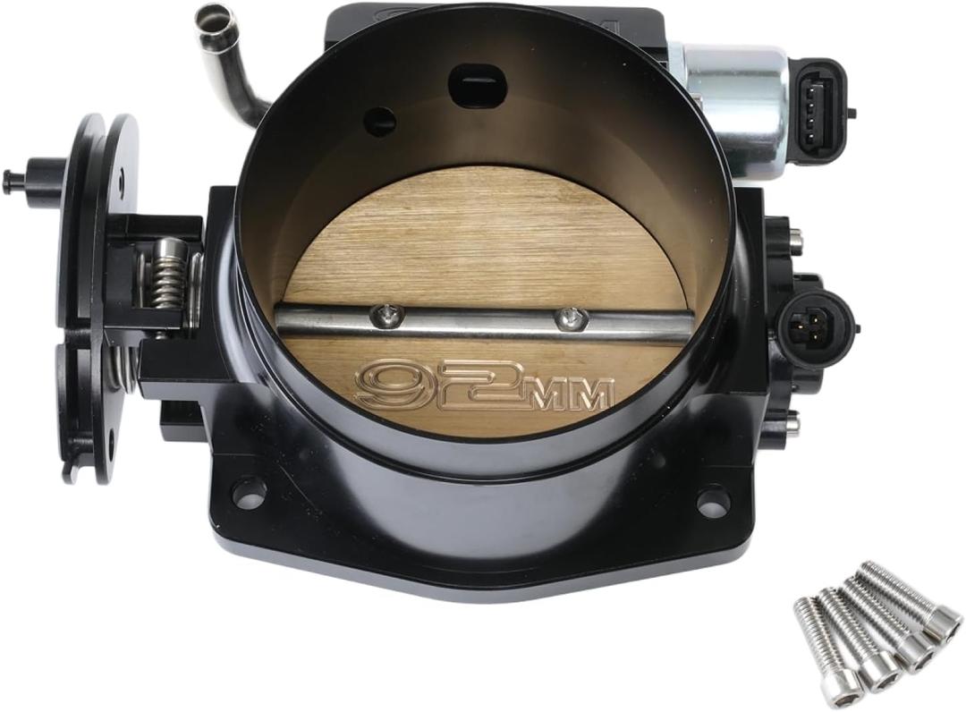 92mm Throttle Body Assembly with TPS IAC for GM Gen III LS1 LS2 LS3 LS6 LS7 LSX LS Throttle Body 4 Bolts Black