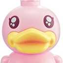 Cute Soap Dispenser for Kids Gift,Bathroom Kitchen Countertop Vanity Top Dispenser fit Body Lotion Shampoo Shower Hand Sanitizer Animal Pink B Duck Themed Soap Bottle with Pump Bath Accessories