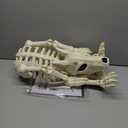 JOYIN Howling Wolf Skeletons Halloween Decorations 34 Skeleton Dog with Red LED Eyes, Auto-Chin Opening and Closing, Movable Posable Joints Animal Skeleton for Outdoor Indoor Garden Graveyard Decor