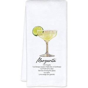 Trendy Margarita Kitchen Towels, Gifts for Margarita Lovers Dish Tea Bar Towels for Kitchen Bar Cart, Cocktail Gifts for Women Decorative Hand Towels, 16x24 Inch