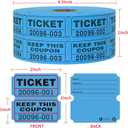 L LIKED Raffle Tickets Double Rolls 1000 Per Roll 50/50 Raffle Tickets for Events,Carnivals, Entry, Class Reward, Prizes(Blue)