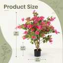 3FT Artificial Bougainvillea Tree, Faux Bougainvillea for Indoor Outdoor Decor, Lifelike Bougainvillea Artificial Flowers Plant for Outdoors, Front Porch, Entryway, Office & Living Room