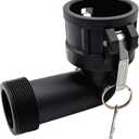 200B-90 Degree Elbow Type B Poly Cam and Groove Hose Fitting, 2" Socket x 2" Hose ID Barbed